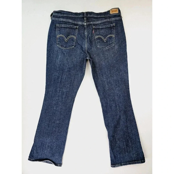 Levis 33X32 Women's 515 Bootcut Blue Denim Egyptian Cotton Logo Jeans Size 16M - Picture 1 of 14
